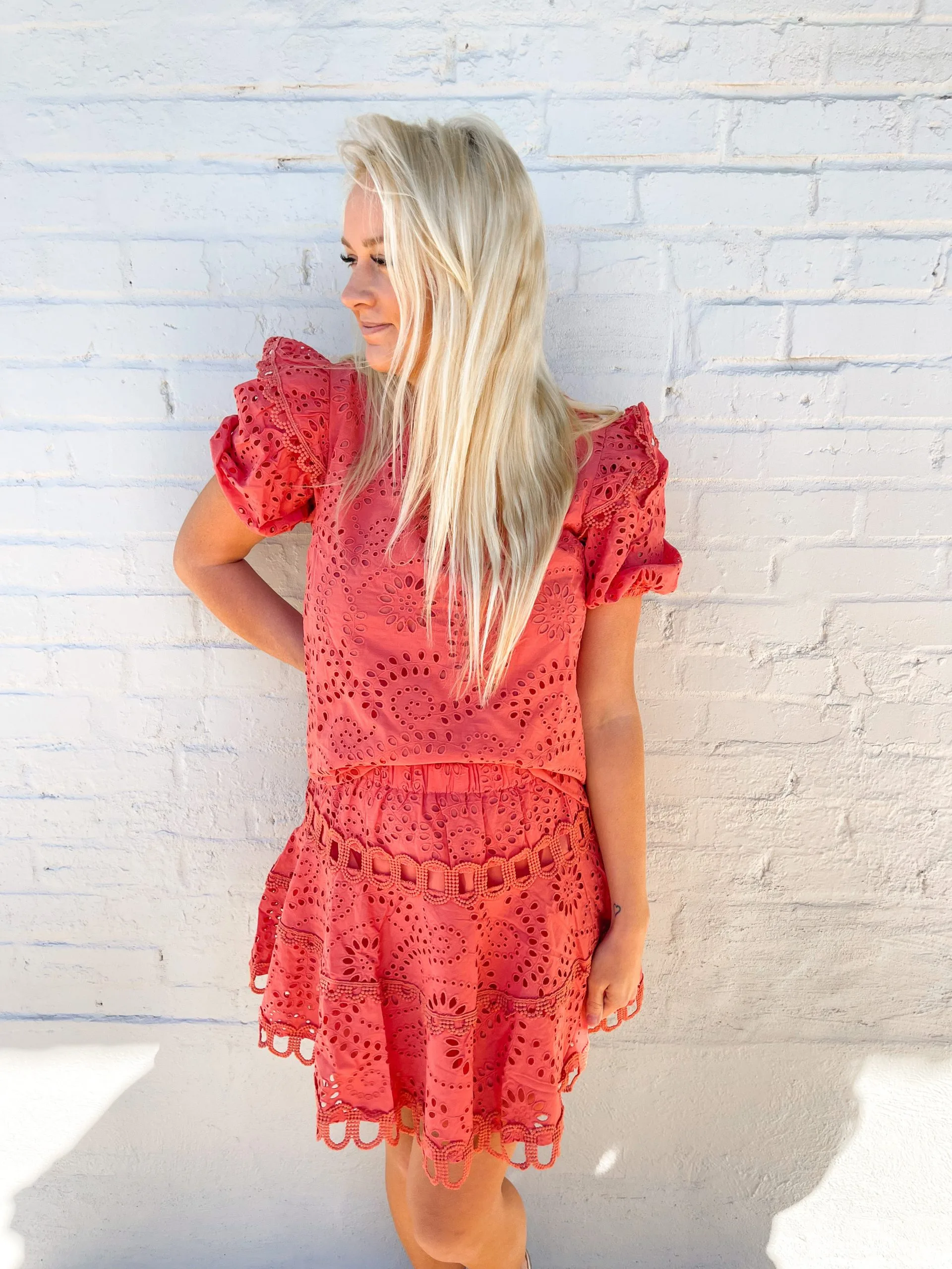 Honeysuckle Rose Boutique Alexa Eyelet Skirt (SET) 4 Honeysuckle Rose Boutique Alexa Eyelet Skirt (SET) - Image 2