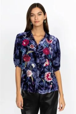 Johnny Was Junia Velvet Lisbon Shirt