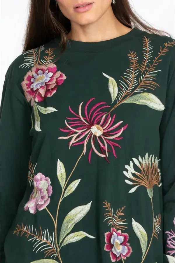 Johnny Was Meriah Seamed Relax Long Sleeve Tee 3 Johnny Was Meriah Seamed Relax Long Sleeve Tee