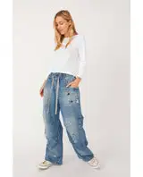 Free People Modern Love Pull On Jean-Blue Wave