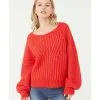 FREE PEOPLE Carter Pullover-Red Hot -Skirt Sales Store shopping 281c380f d4a5 4106 b4fe 0080eb47ebfd