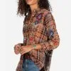 Johnny Was Olivia Velvet Back Oversized Shirt -Skirt Sales Store w14921 8 plaid 1